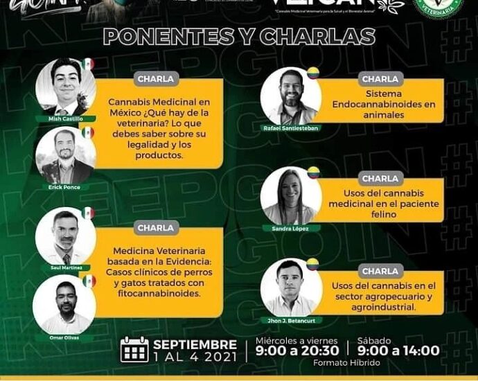 Congreso VetCanna, Red de Cannabis Medicinal hace su Congreso del 1 -4 de Septiembre